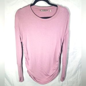 ATHLETA pink knit longsleeve shirt, size small